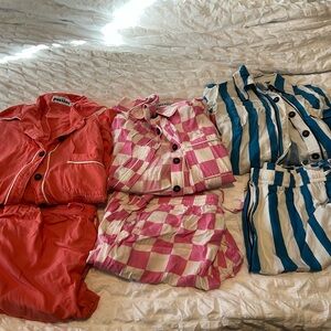 Striped and Checkered Pajama Set